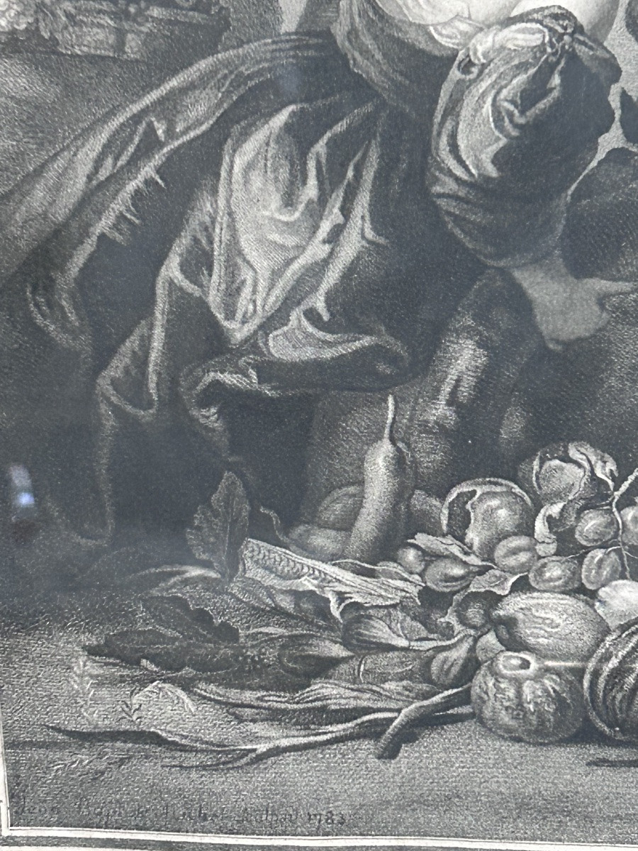 J.b Michel, Engraving « the 3 Graces » By Rubens -photo-7