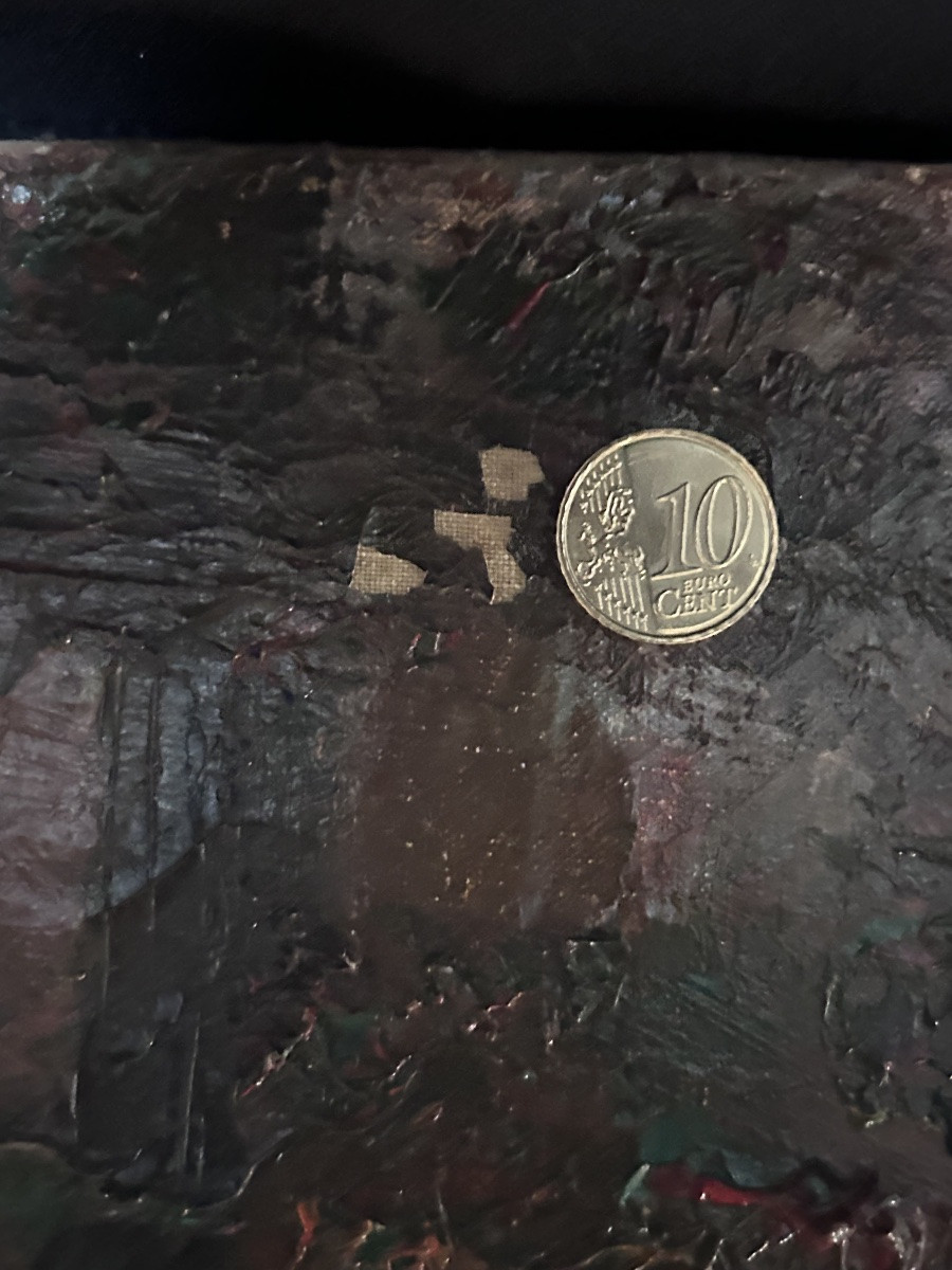 Oil On Canvas Forest Landscape, Maurice Jacque (?)-photo-7