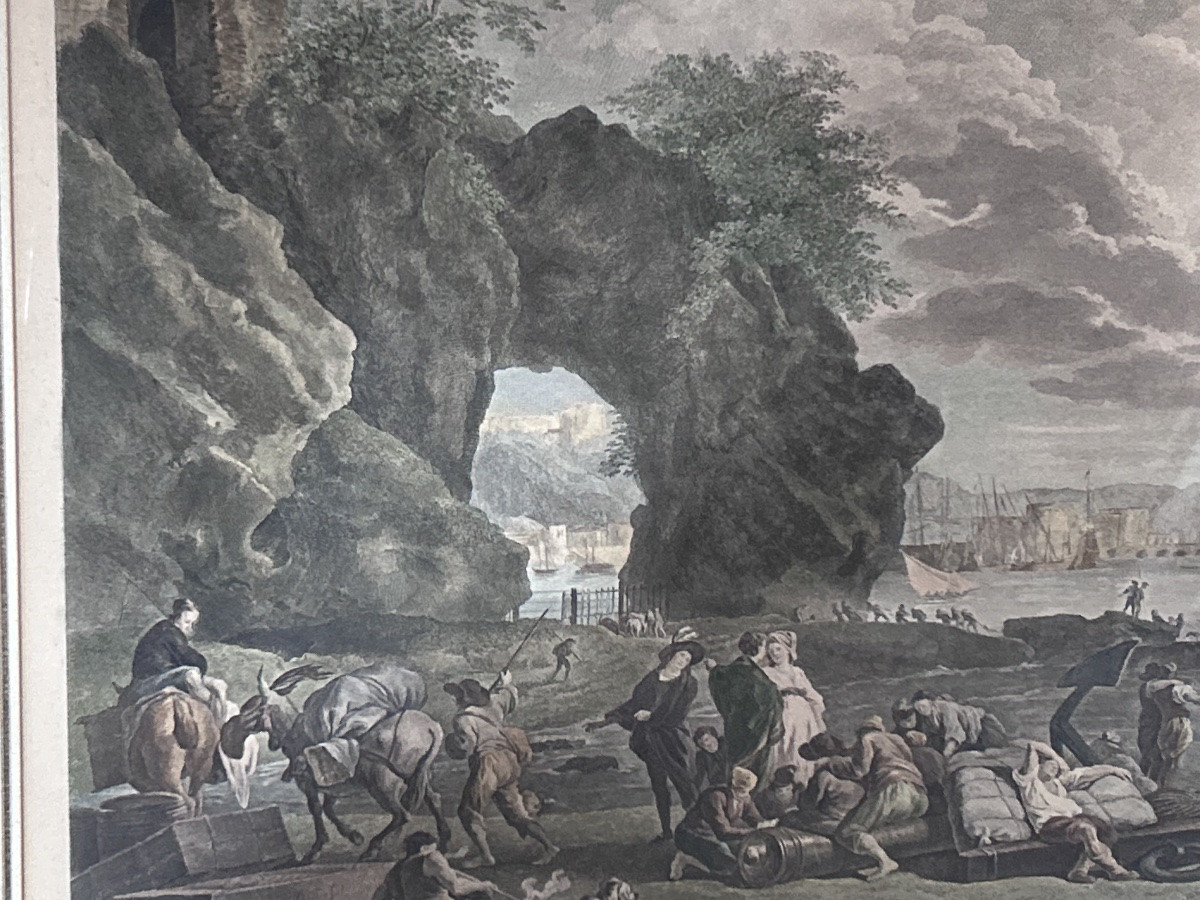 Gravure « Vue de Pausylipe » par Joseph Vernet de Robert Daudet-photo-7
