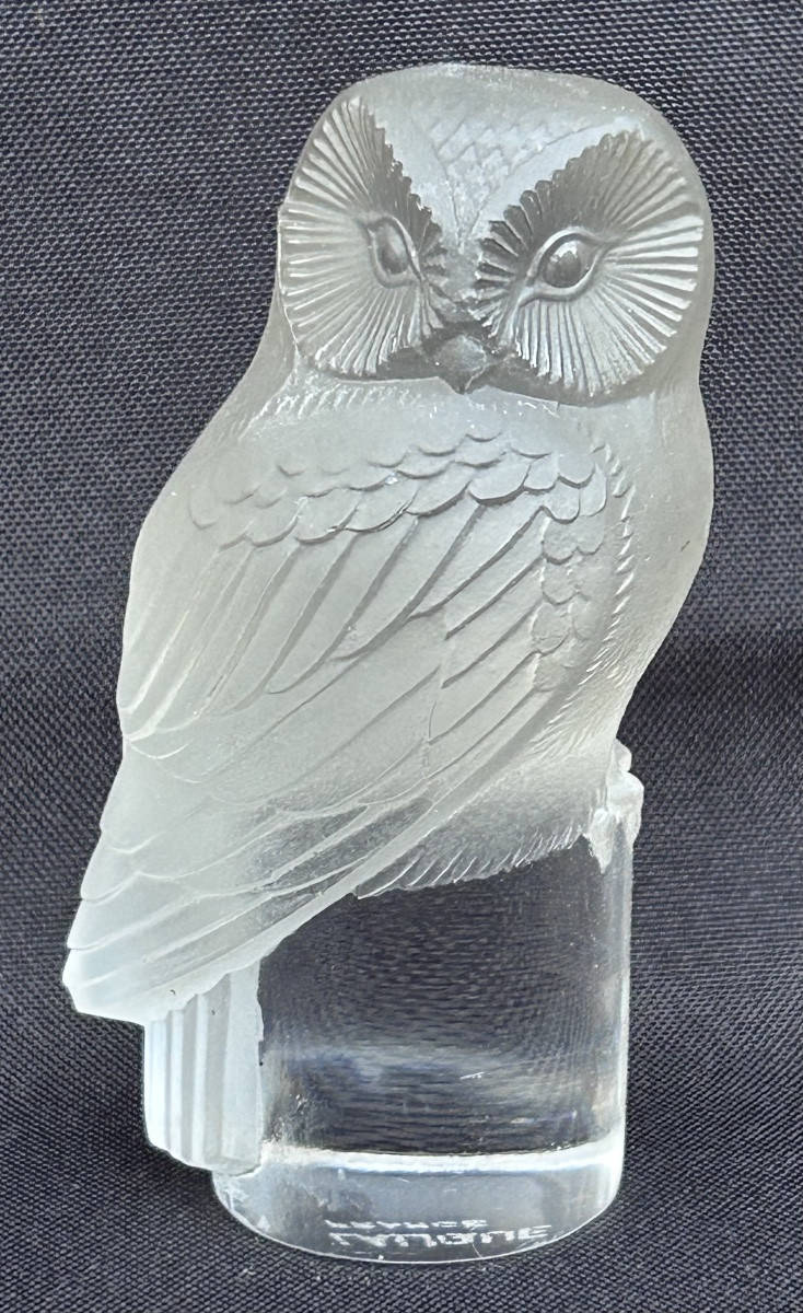 Lalique, Crystal Owl-photo-4