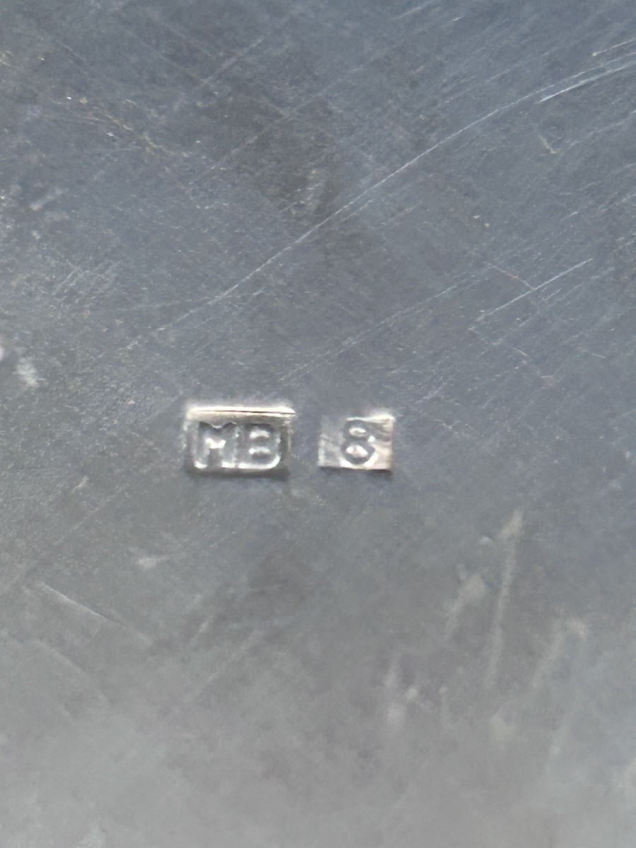 Val Saint Lambert, Art Deco Mustard Pot In Crystal And Silver-plated Metal-photo-8