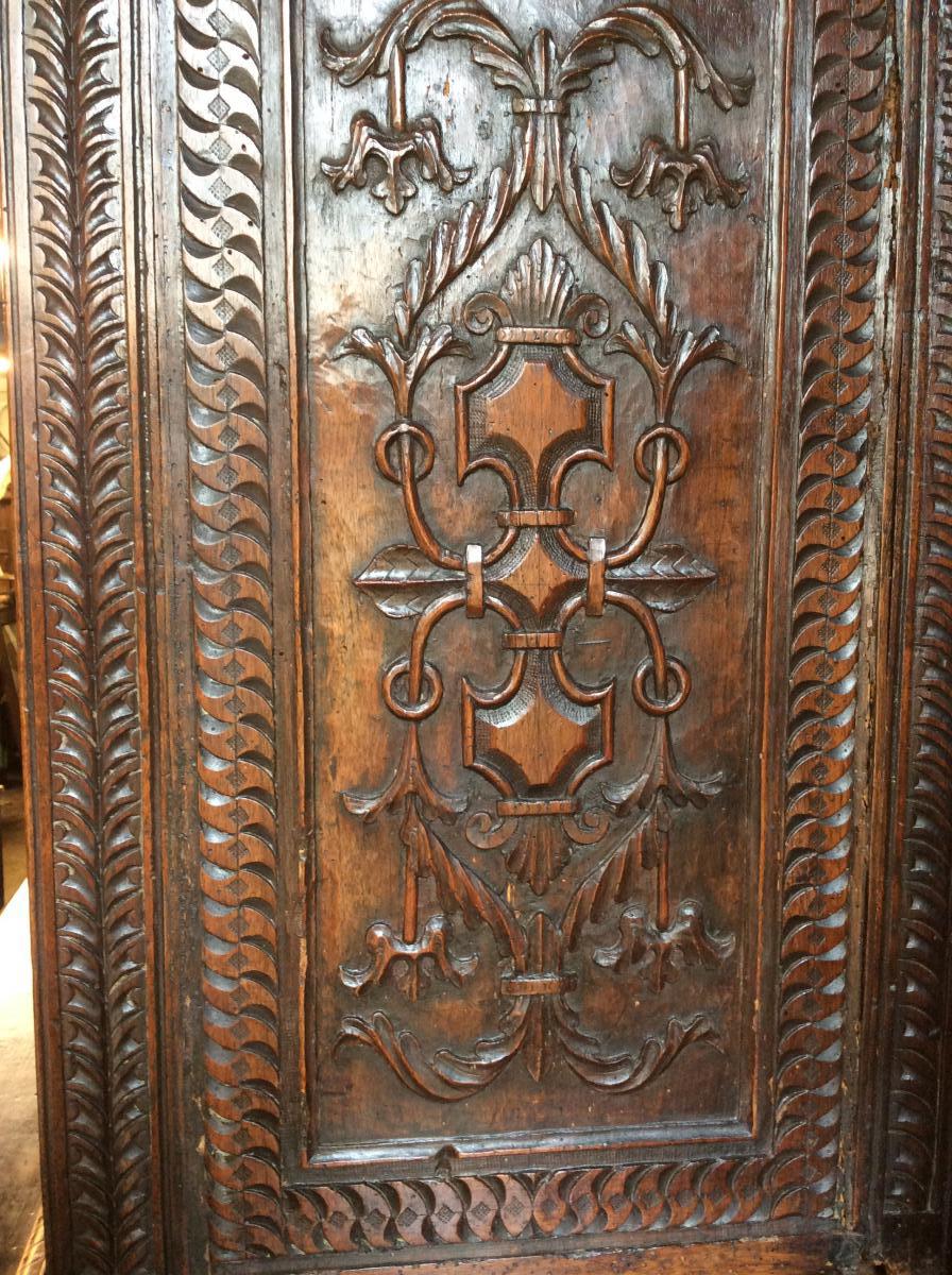 Armoire à deux corps d'époque renaissance en noyer-photo-6