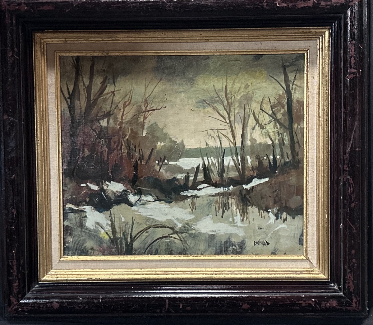 R. Ducourant, Oil On Canvas Landscape-photo-3