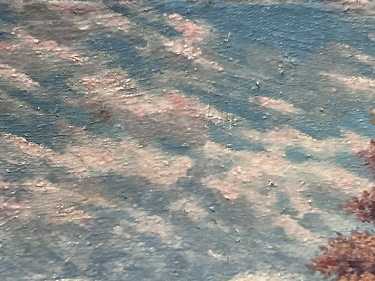 Oil On Canvas Landscape Signature To Be Identified-photo-1