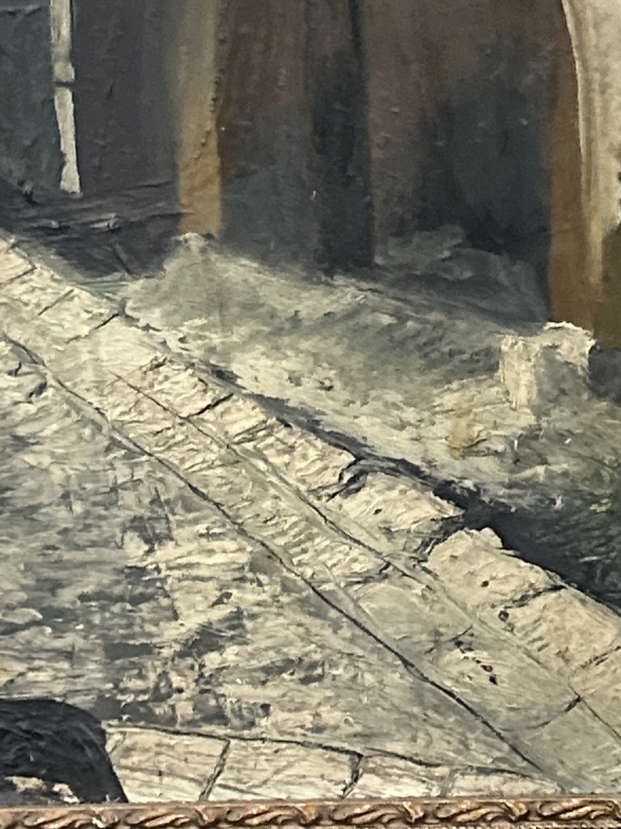 Oil On Panel, View Of The Old Town-photo-4