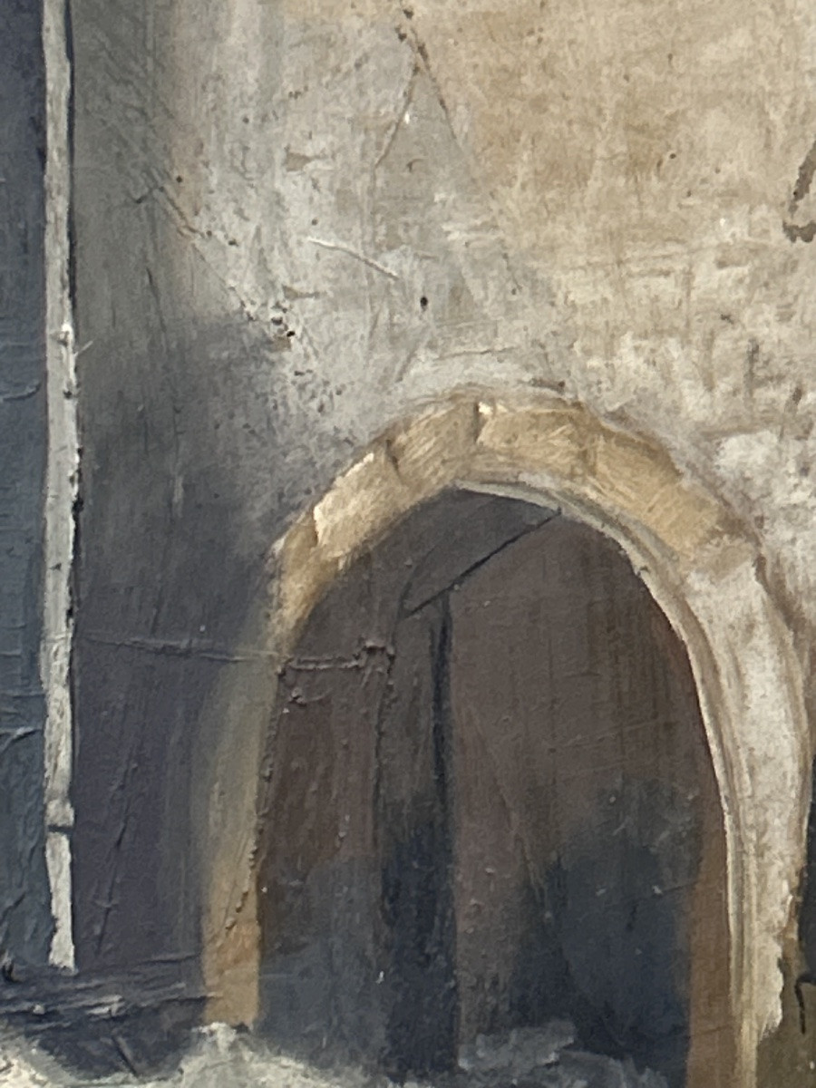 Oil On Panel, View Of The Old Town-photo-5