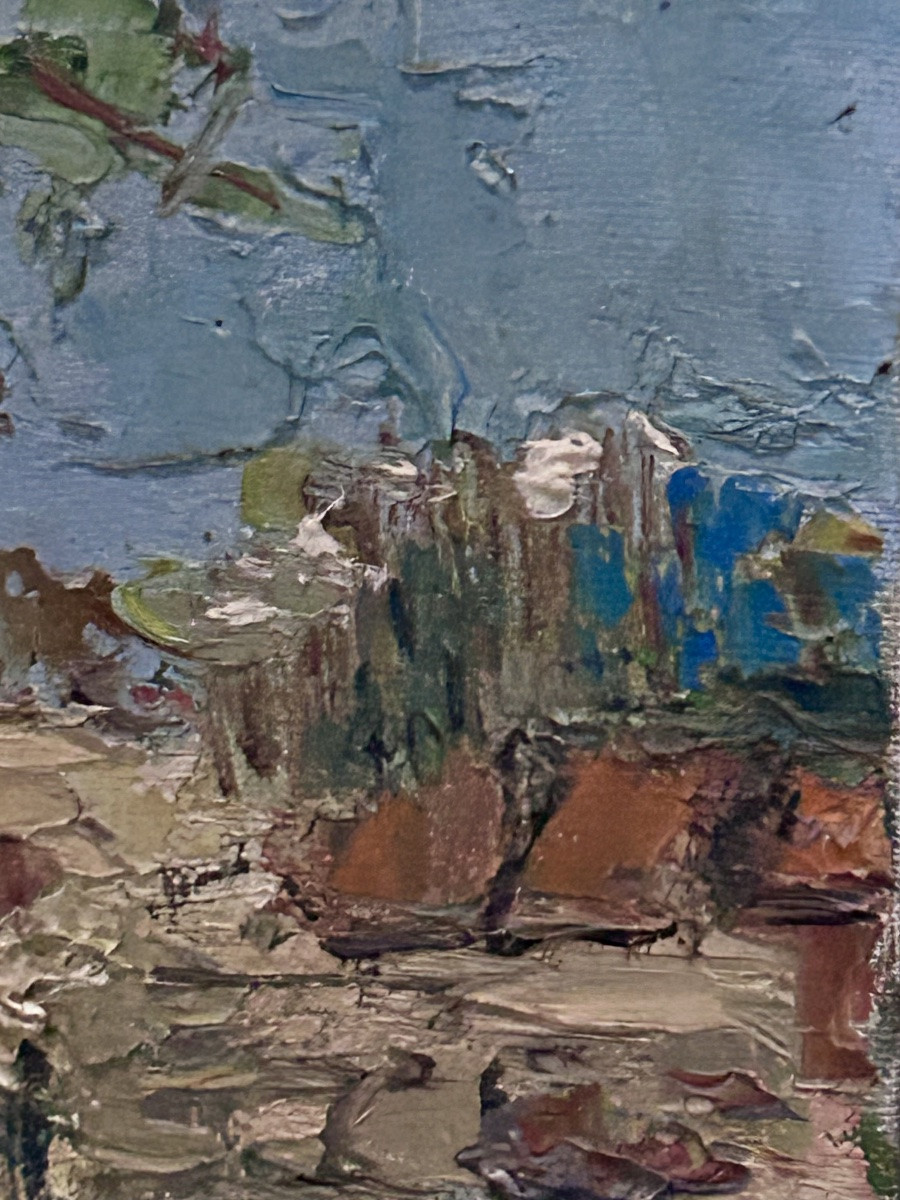 R. Lange, Oil On Canvas Orchard-photo-5