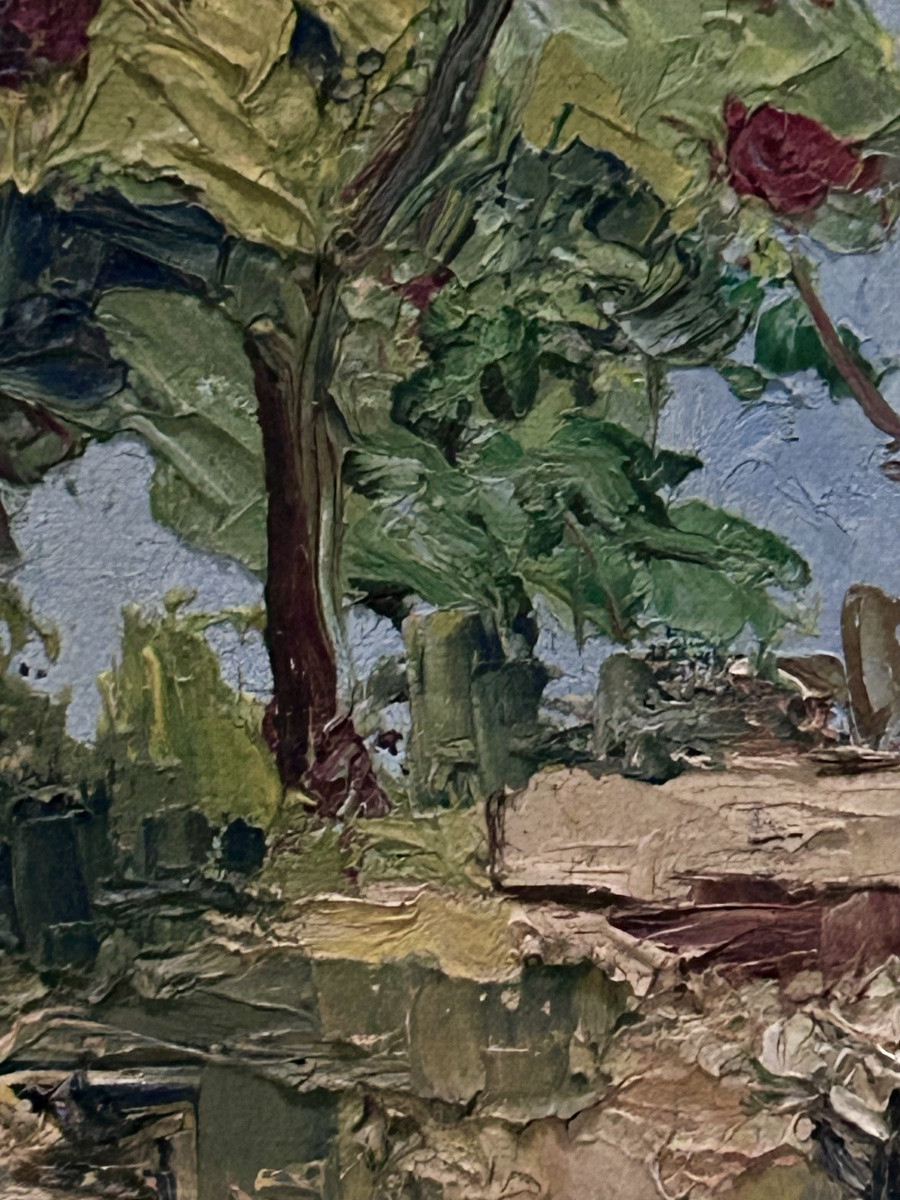 R. Lange, Oil On Canvas Orchard-photo-6