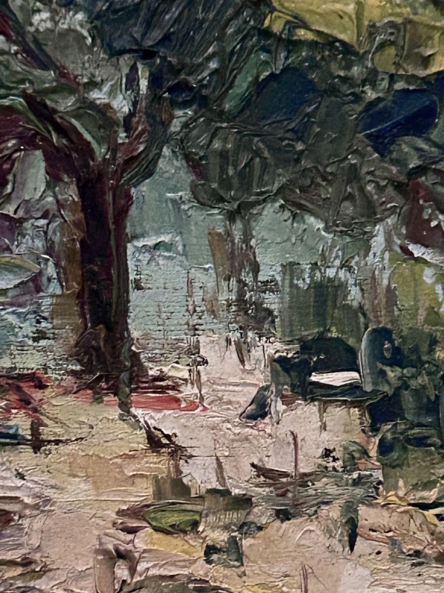 R. Lange, Oil On Canvas Orchard-photo-7