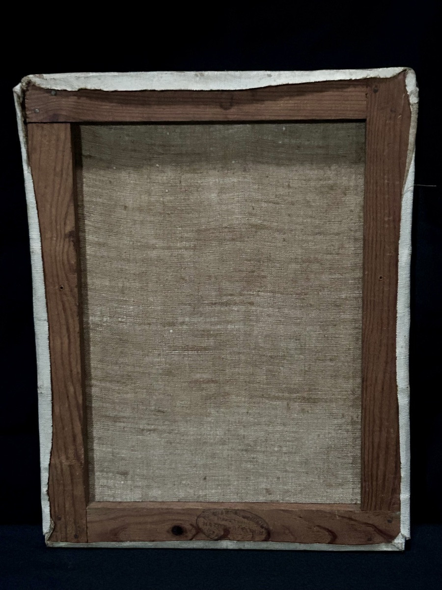 R. Lange, Oil On Canvas Orchard-photo-8