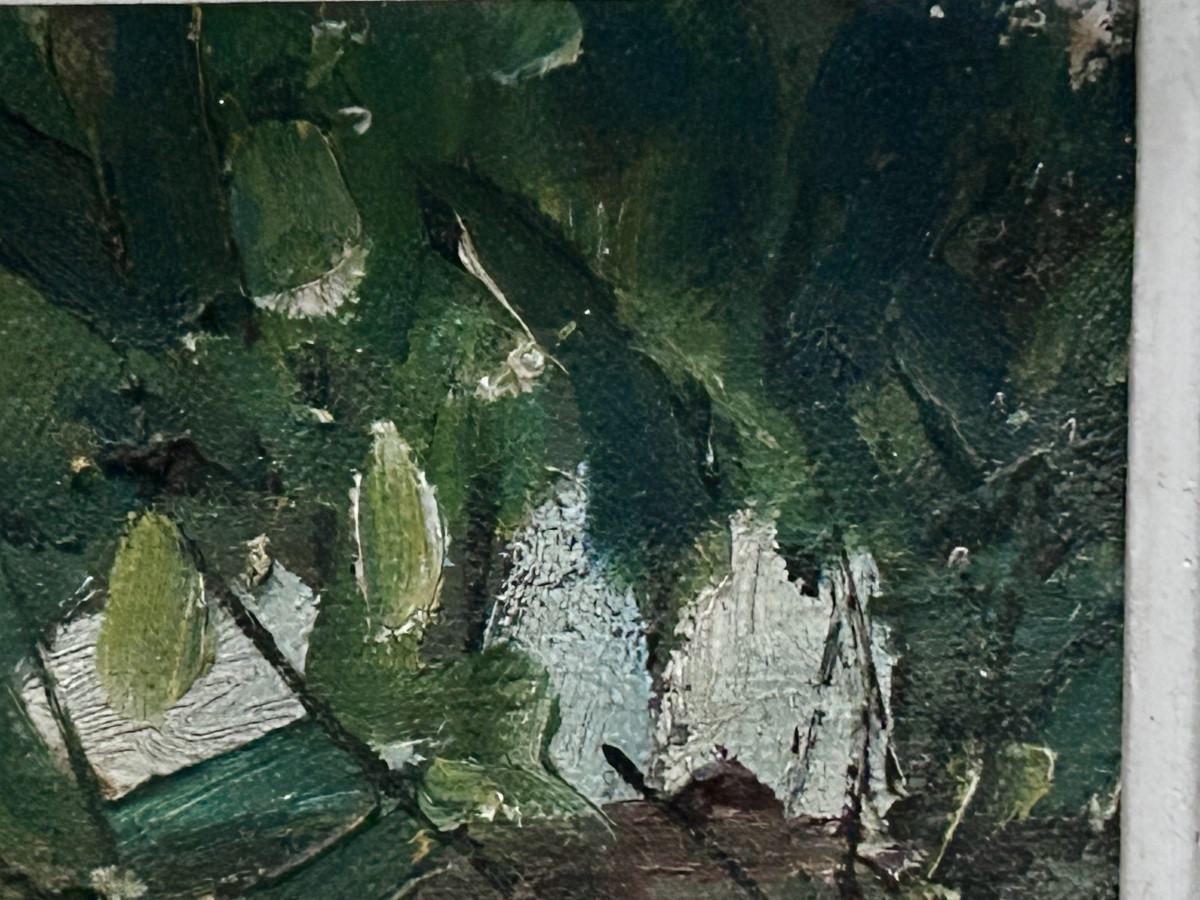 C. Feola, Scène De Vie à Montmartre Oil On Canvas-photo-1