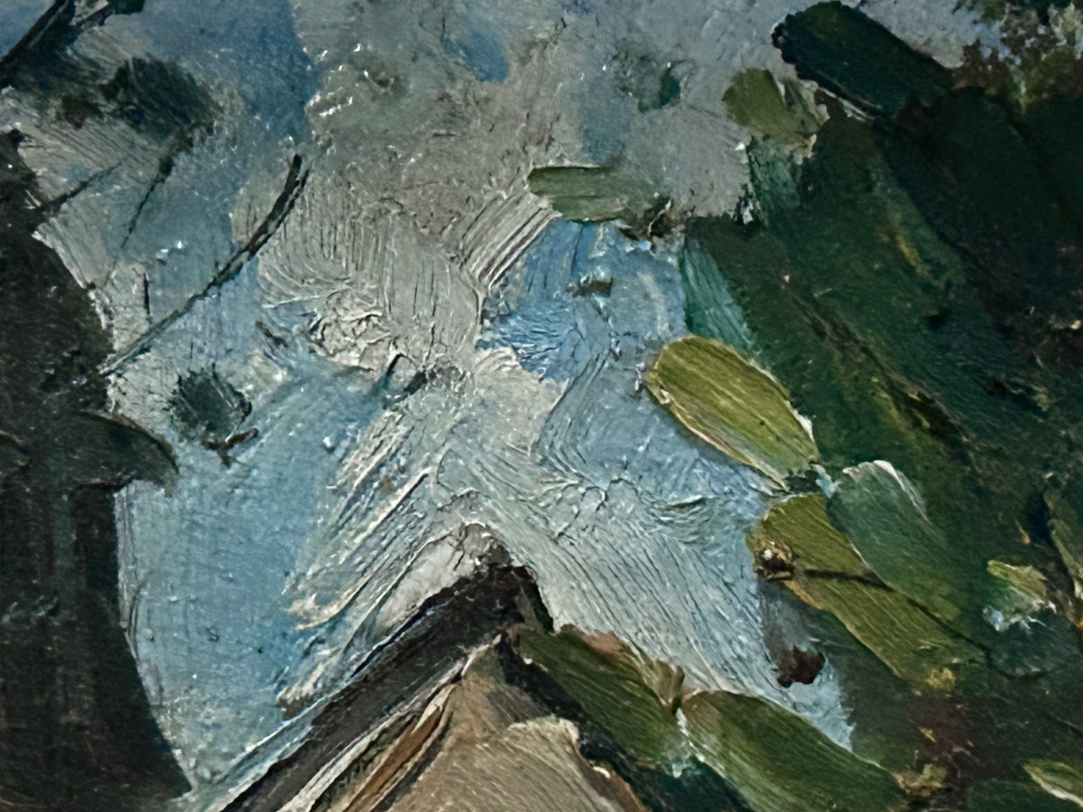 C. Feola, Scène De Vie à Montmartre Oil On Canvas-photo-7