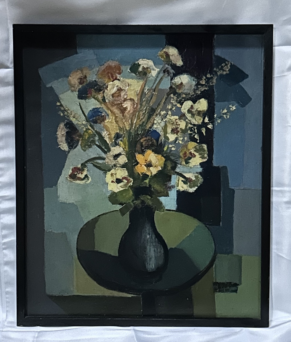 M. Ryckaert, Oil On Canvas Bouquet Of Flowers-photo-2