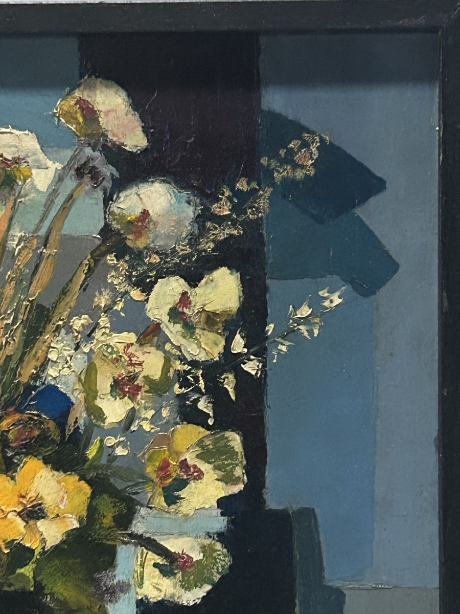 M. Ryckaert, Oil On Canvas Bouquet Of Flowers-photo-4