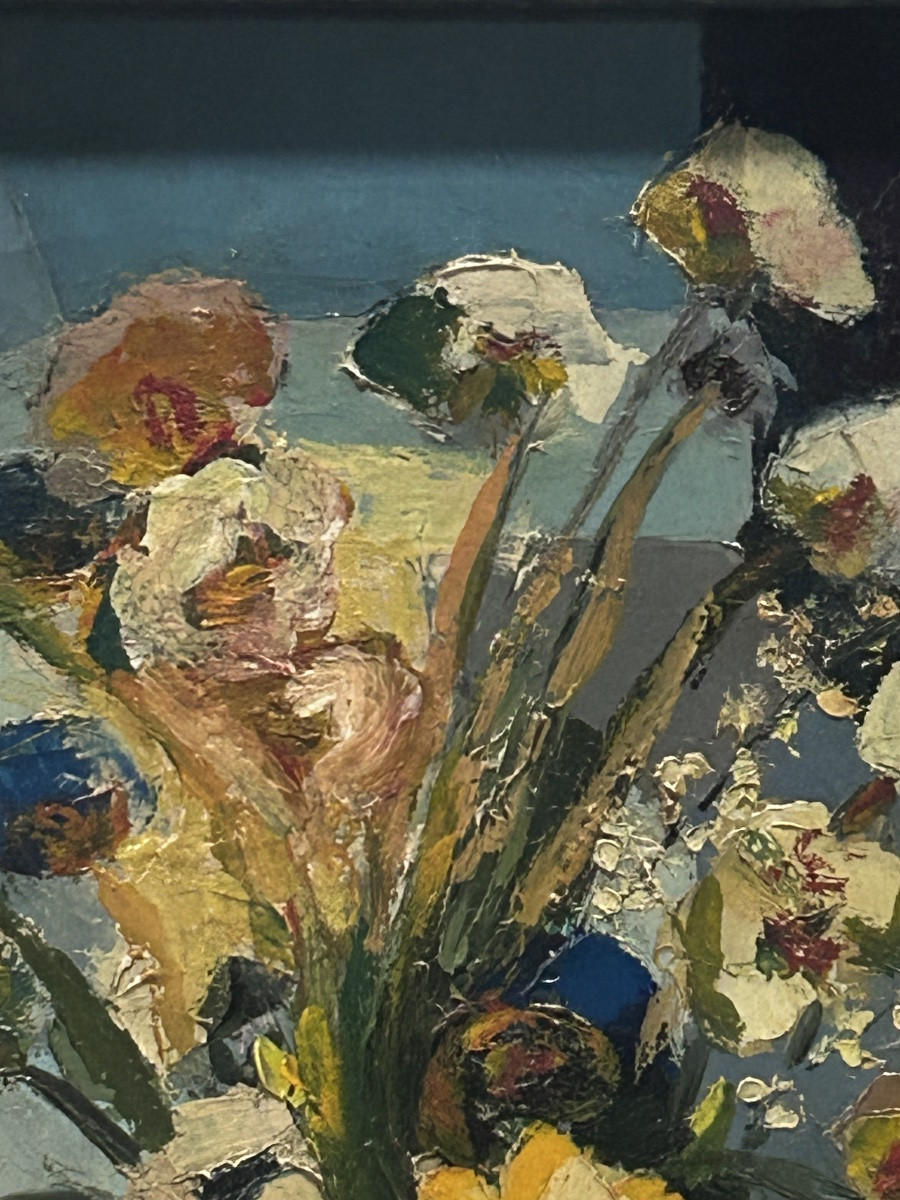 M. Ryckaert, Oil On Canvas Bouquet Of Flowers-photo-1