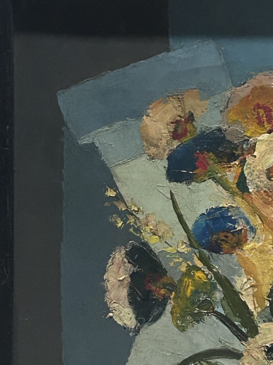 M. Ryckaert, Oil On Canvas Bouquet Of Flowers-photo-2