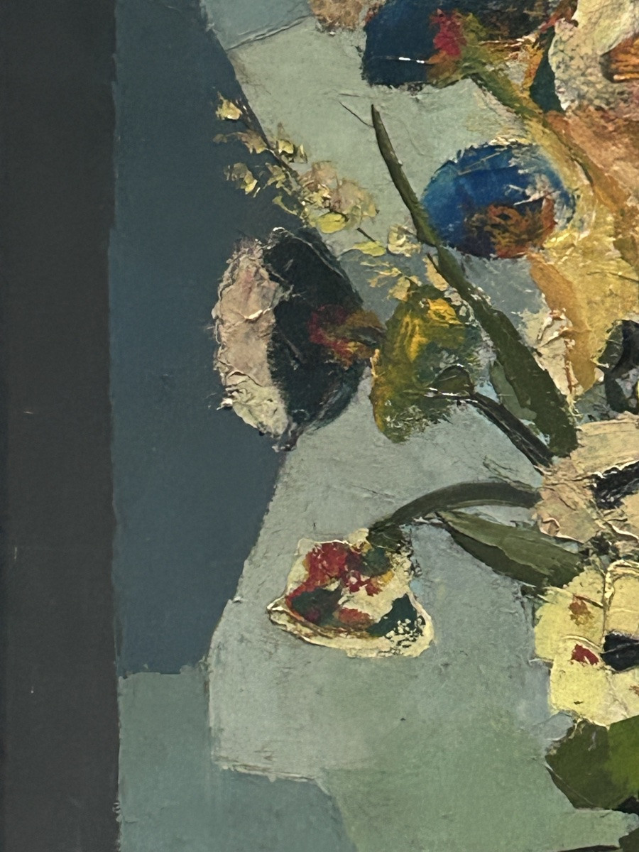 M. Ryckaert, Oil On Canvas Bouquet Of Flowers-photo-3