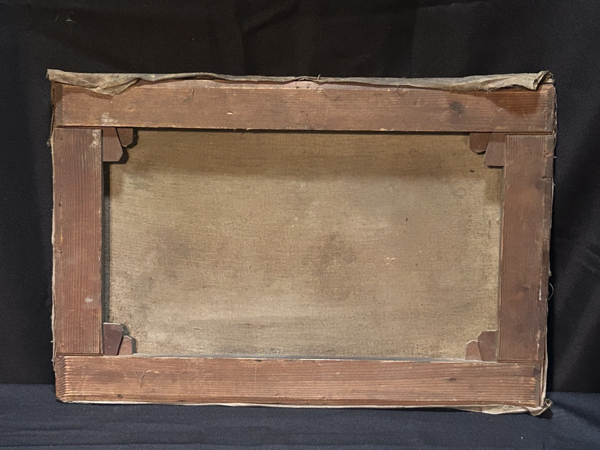 Oil On Canvas River Landscape Signature To Be Identified-photo-7