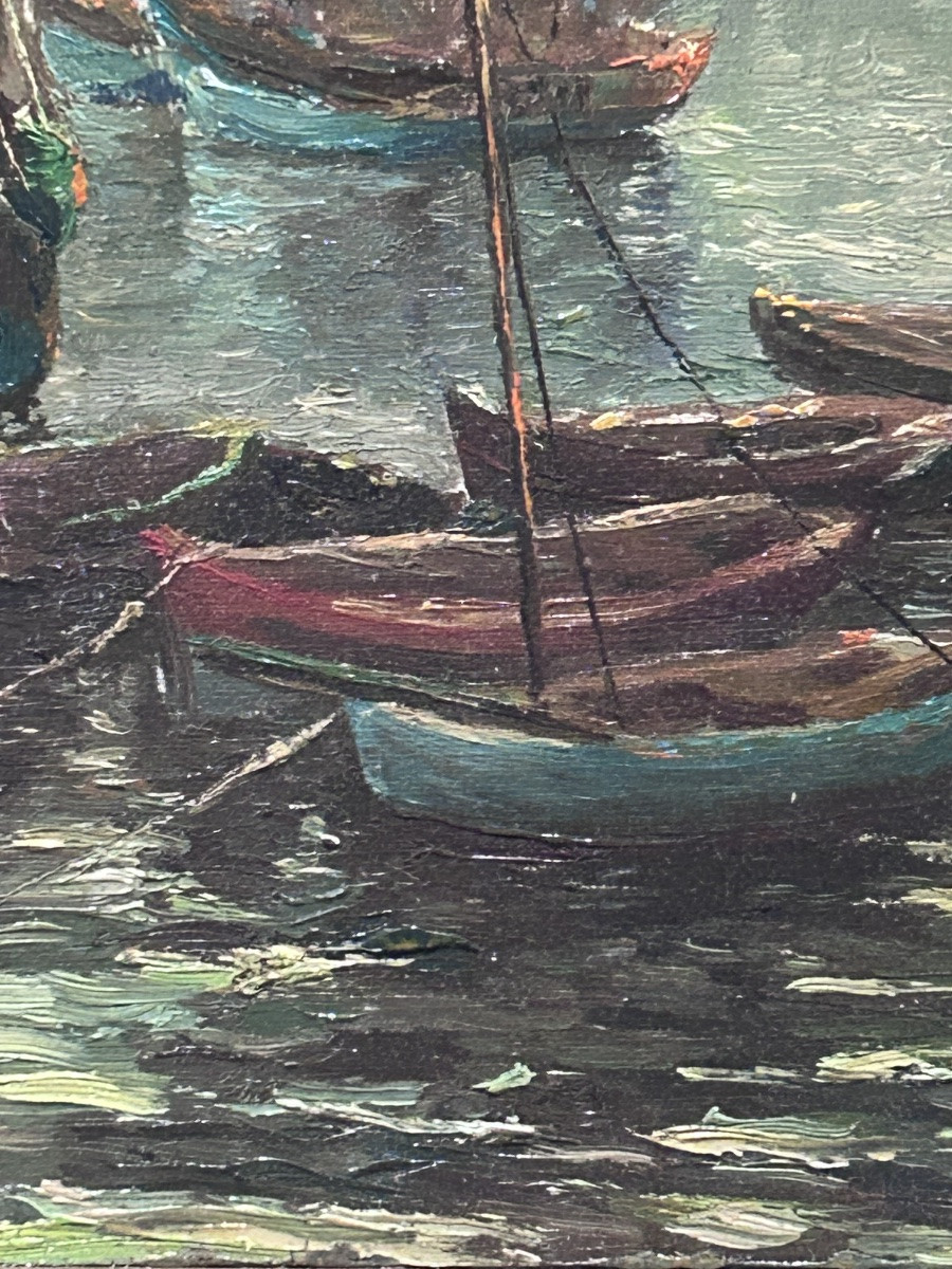 Marine Oil On Panel Signature To Be Identified-photo-6