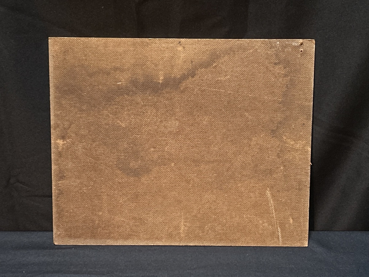 Oil On Panel Scandinavian Landscape Harbor View-photo-8