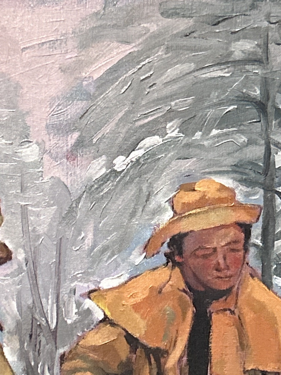 G. Sebastianutto, Oil On Canvas Winter Scene-photo-1