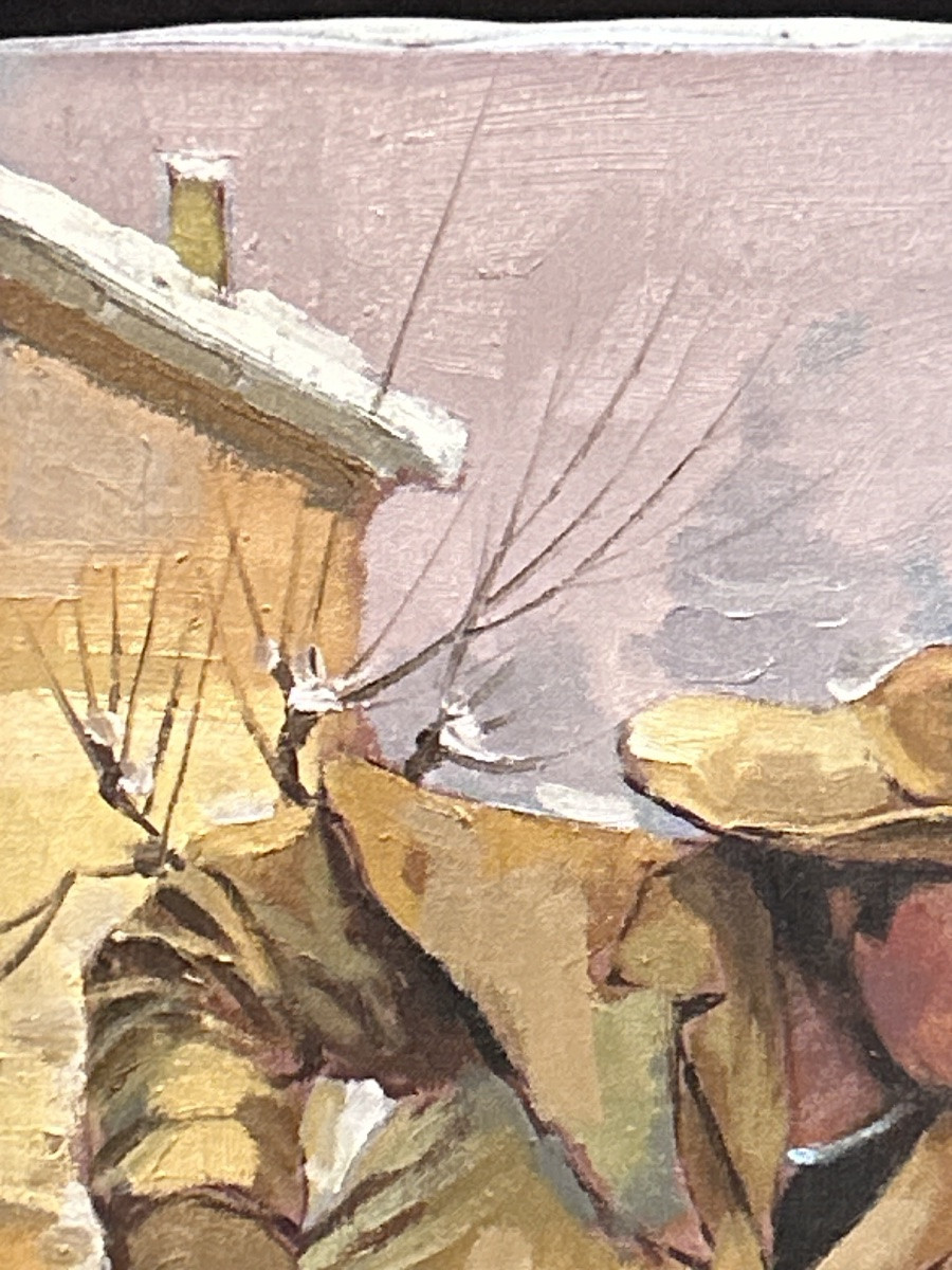 G. Sebastianutto, Oil On Canvas Winter Scene-photo-3