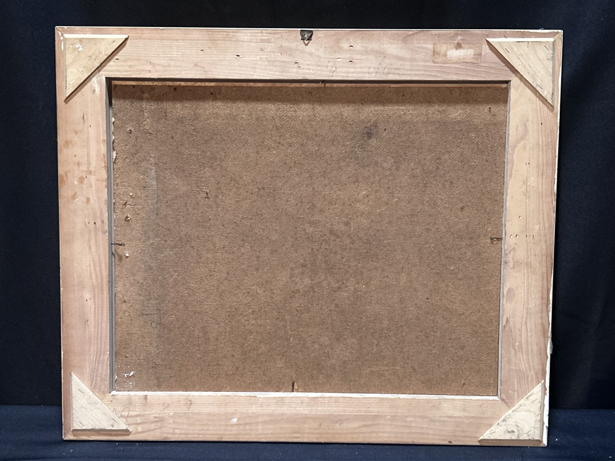 Oil On Panel Forest Landscape Signature To Be Identified-photo-8