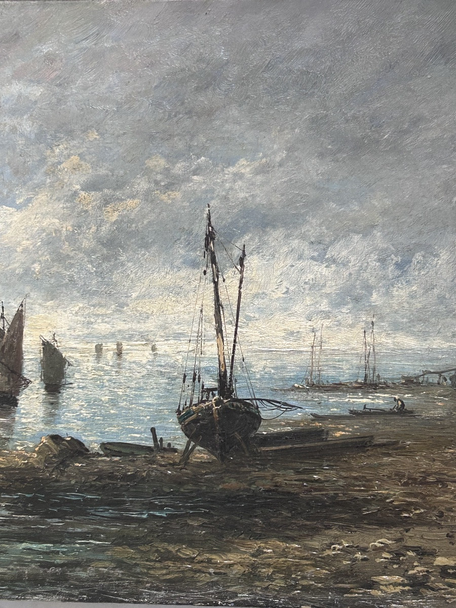 Ch. Cluytmans, paire de tableaux marine XIXe siècle -photo-2