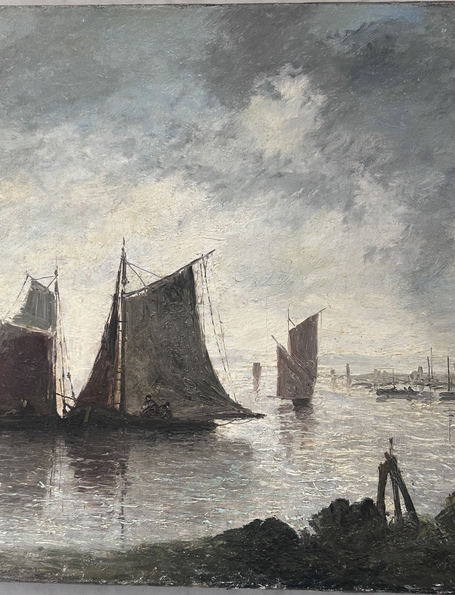Ch. Cluytmans, paire de tableaux marine XIXe siècle -photo-7