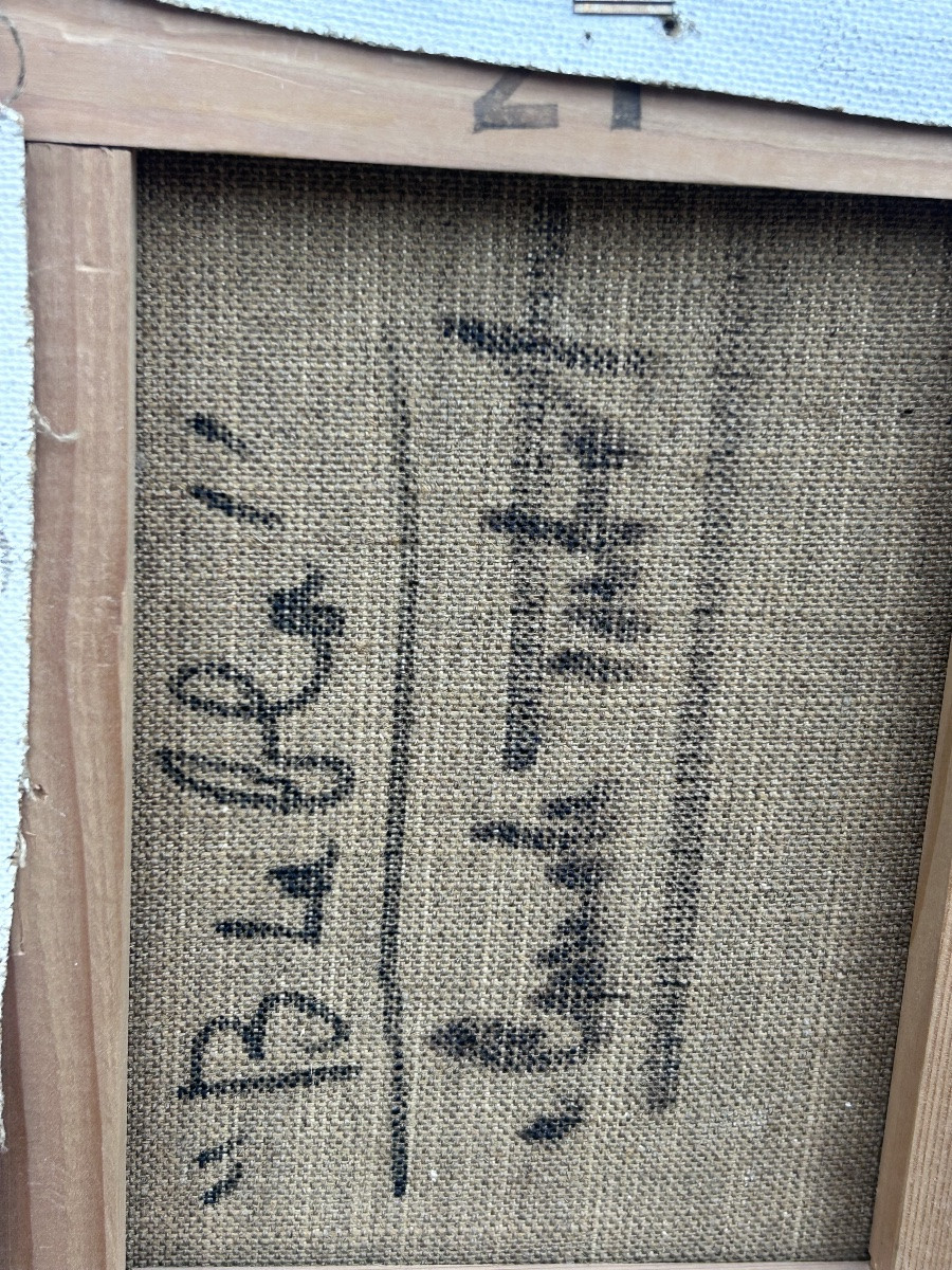 C. Tabet, huile sur toile scène de genre -photo-7