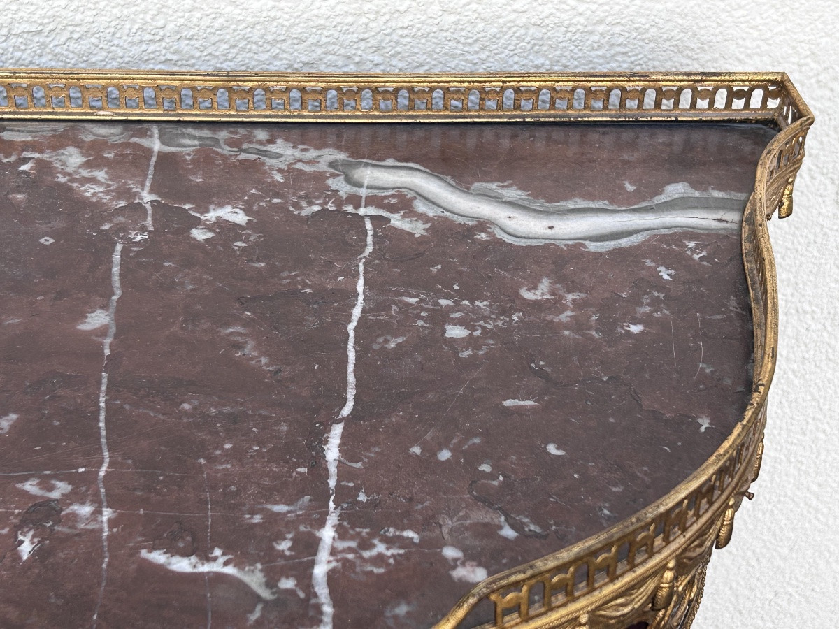 Half-moon Mahogany Showcase In The Napoleon III Style-photo-4