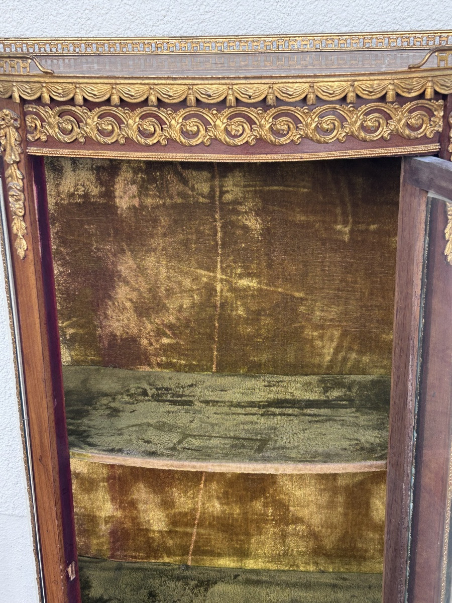 Half-moon Mahogany Showcase In The Napoleon III Style-photo-8