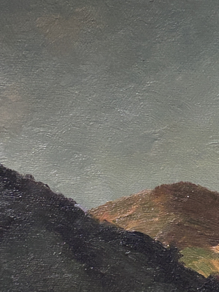 F. von Wille, huile sur toile paysage Ardennes allemandes -photo-1