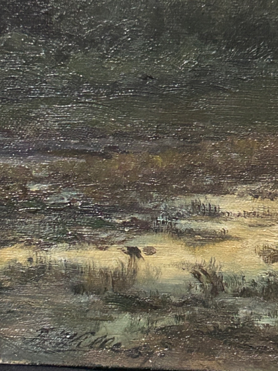F. von Wille, huile sur toile paysage Ardennes allemandes -photo-5