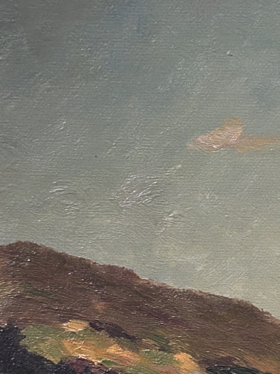 F. von Wille, huile sur toile paysage Ardennes allemandes -photo-8