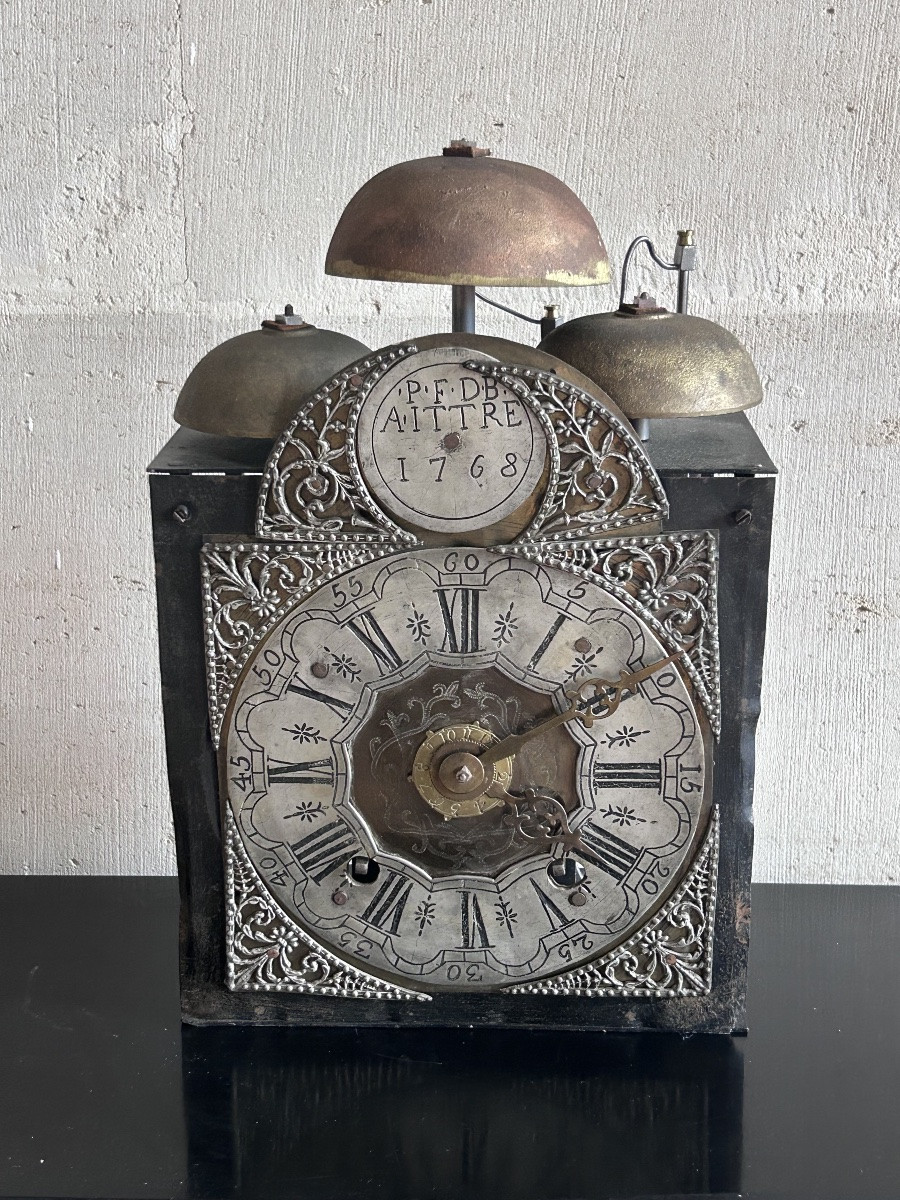 Mouvement d’horloge de parquet (comtoise à 3 cloches)-photo-2