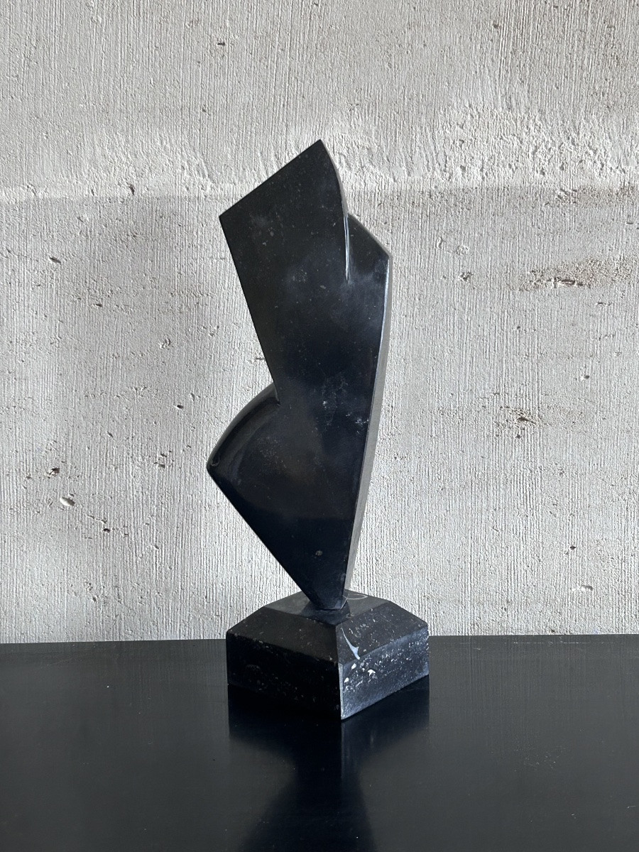 L. Wercollier, sculpture en marbre noir -photo-2