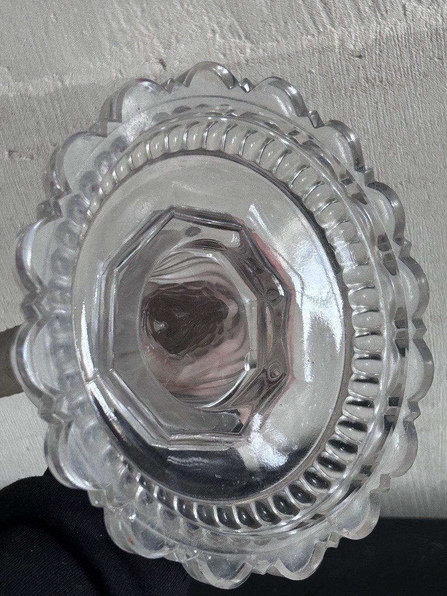 Baccarat, pied de lampe Dauphin en cristal art déco -photo-7