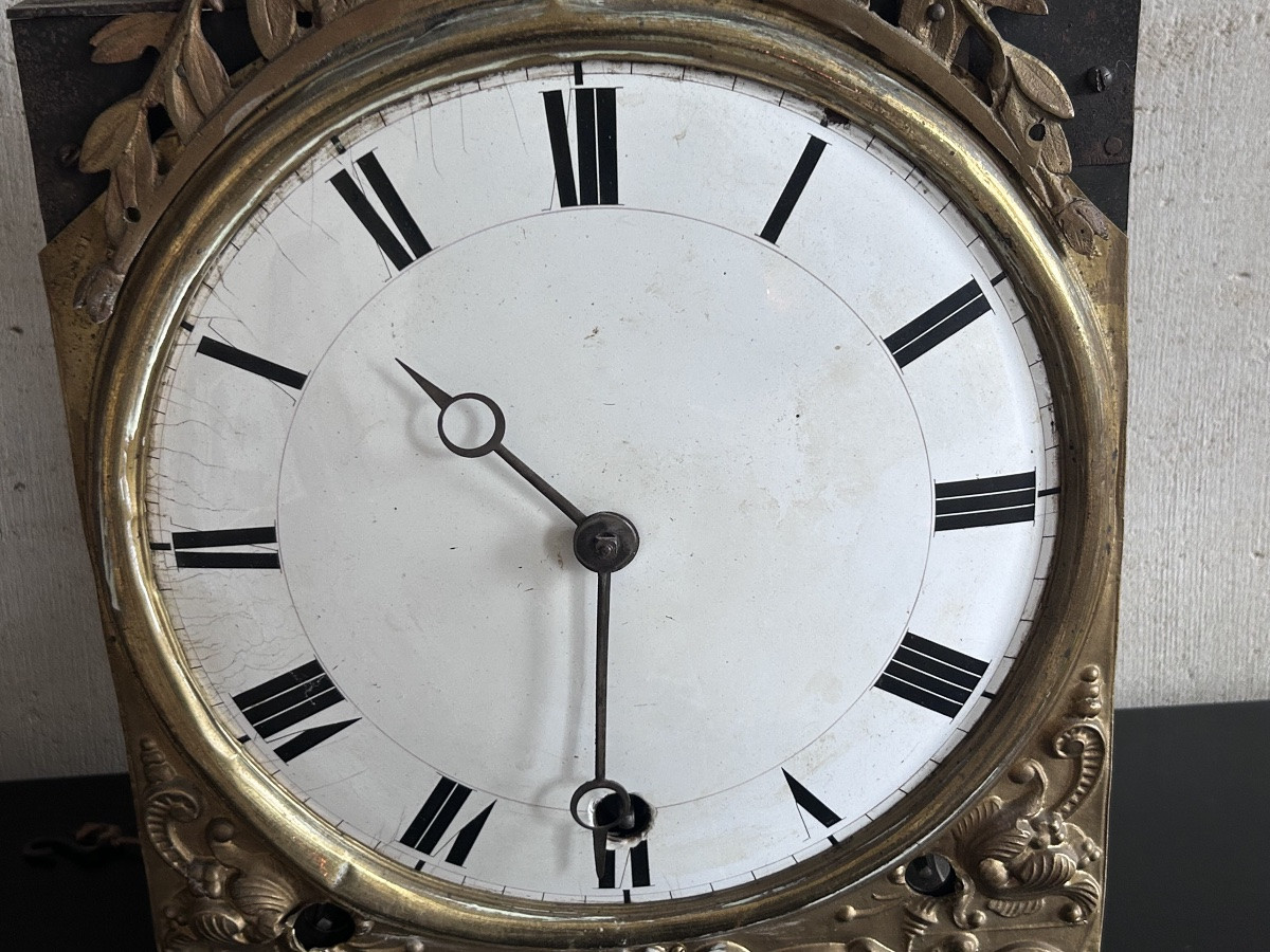 3-bell Floor Clock Movement 19th Century-photo-4