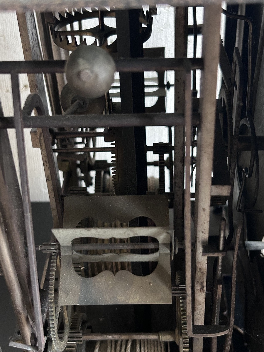 3-bell Floor Clock Movement 19th Century-photo-4