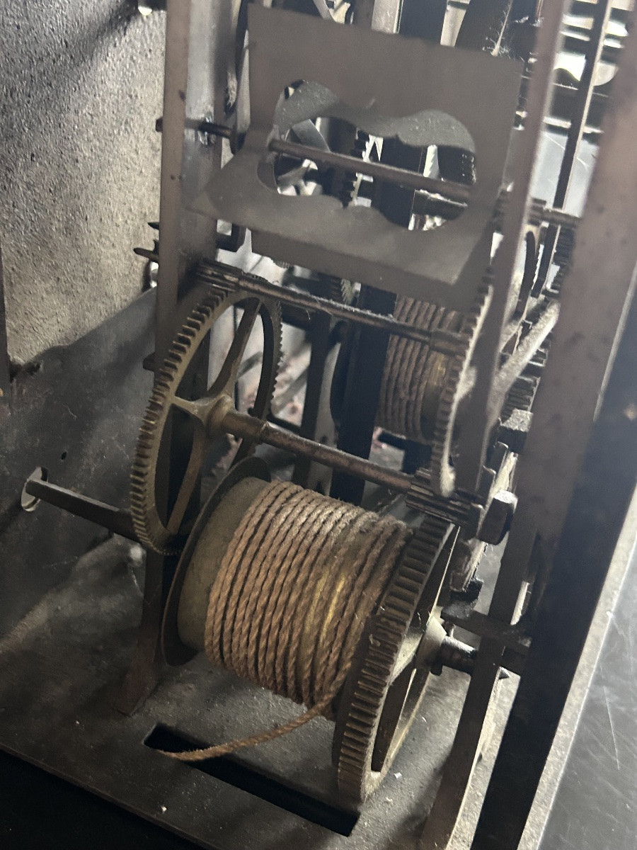 3-bell Floor Clock Movement 19th Century-photo-6