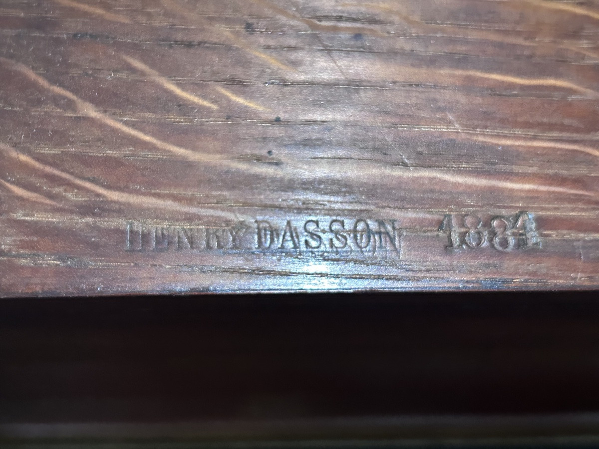 Henry Dasson, vitrine de salon en acajou style Napoléon III-photo-2