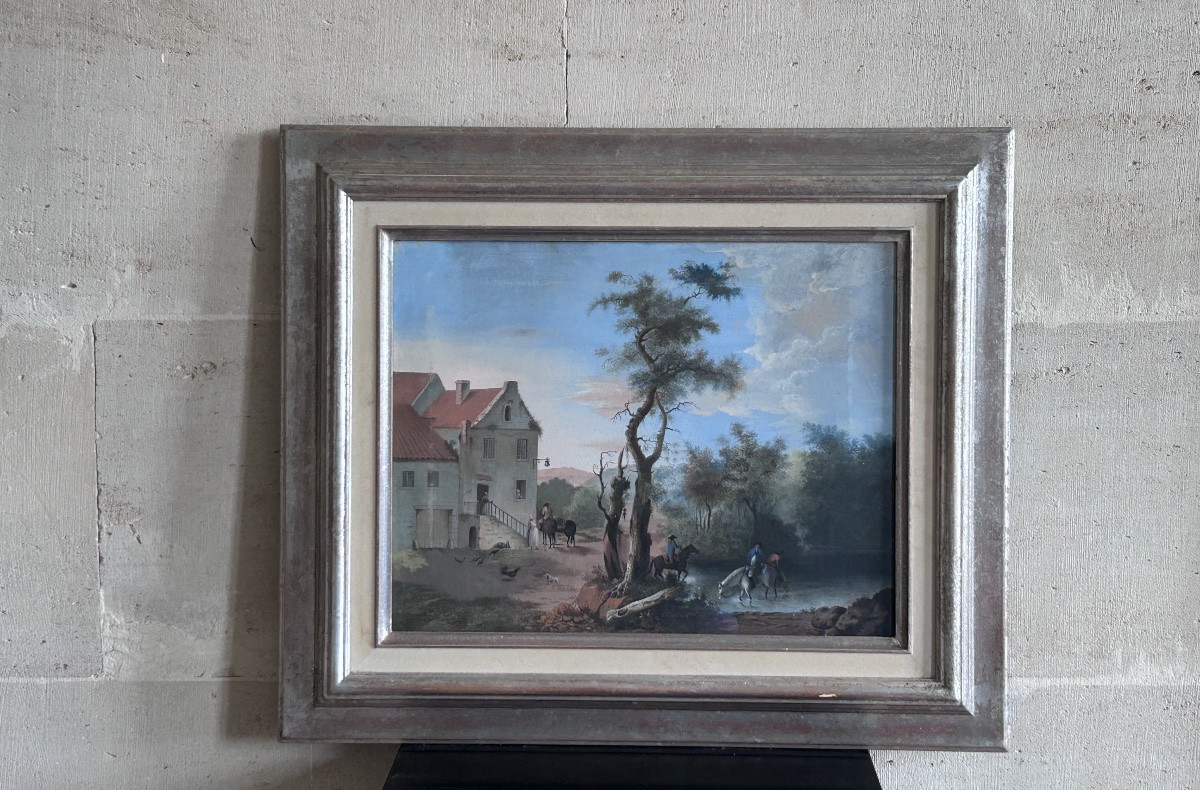 C. Devillas, Tempera On Paper 18th Century-photo-3