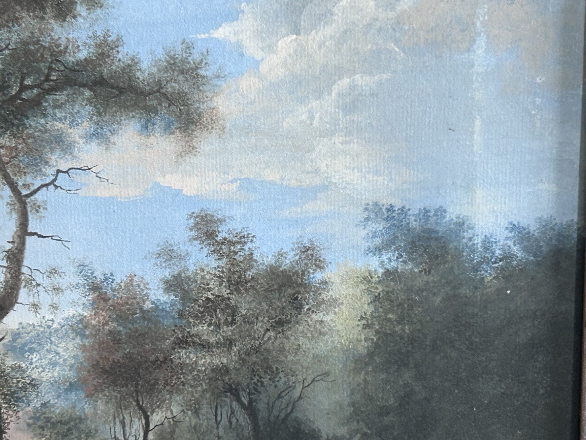 C. Devillas, Tempera On Paper 18th Century-photo-5