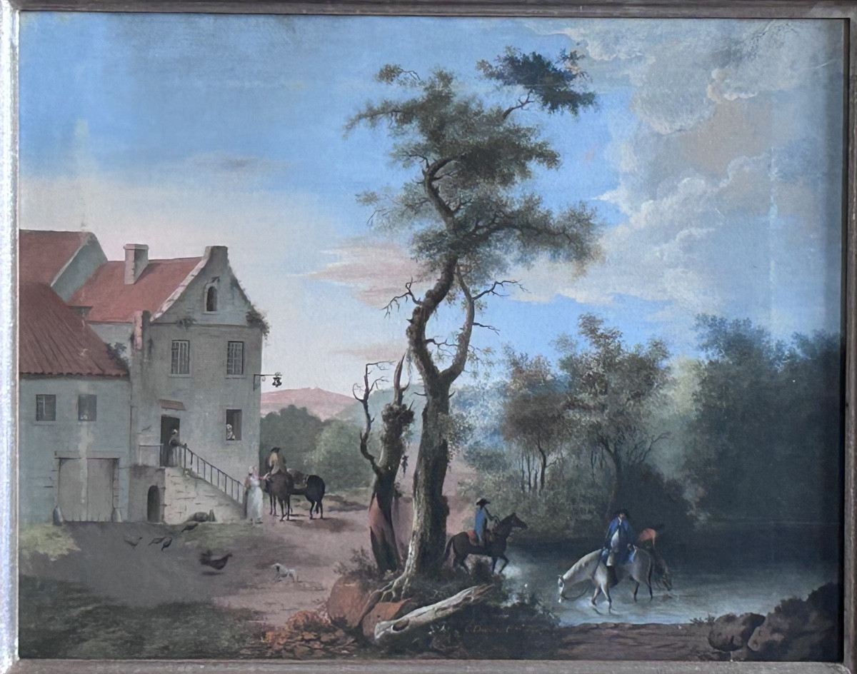 C. Devillas, Tempera On Paper 18th Century