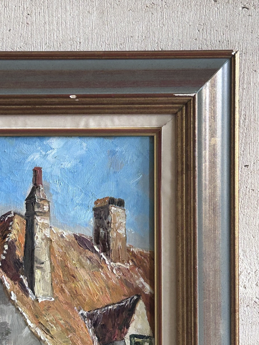 J. De Genise, Oil On Canvas Picturesque Landscape-photo-1