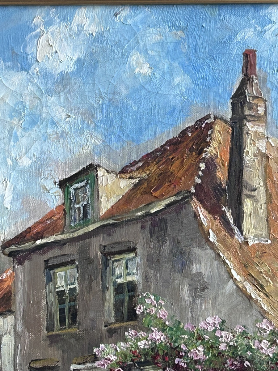 J. De Genise, Oil On Canvas Picturesque Landscape-photo-2