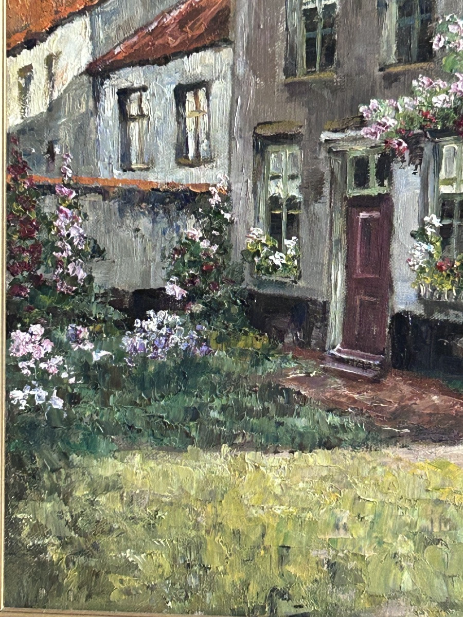 J. De Genise, Oil On Canvas Picturesque Landscape-photo-6