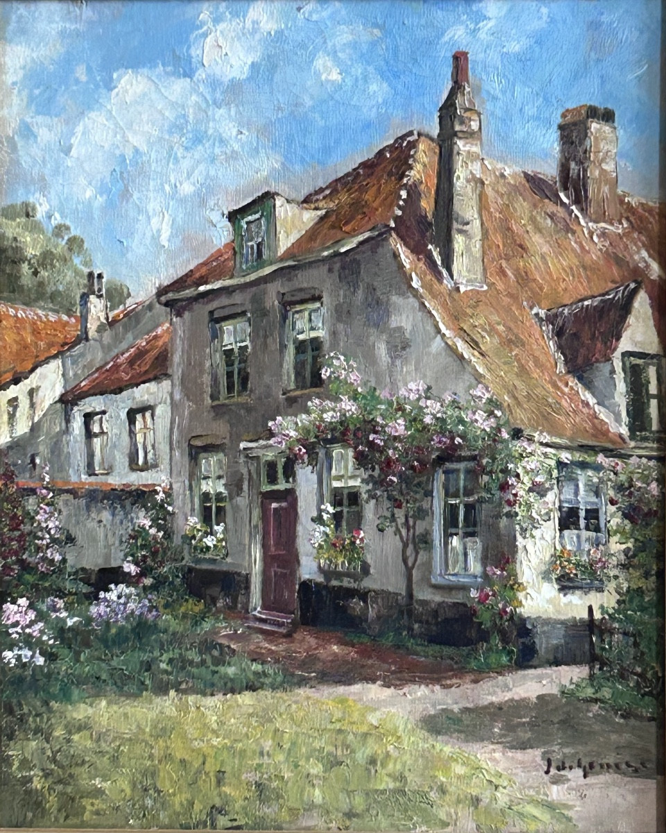 J. De Genise, Oil On Canvas Picturesque Landscape