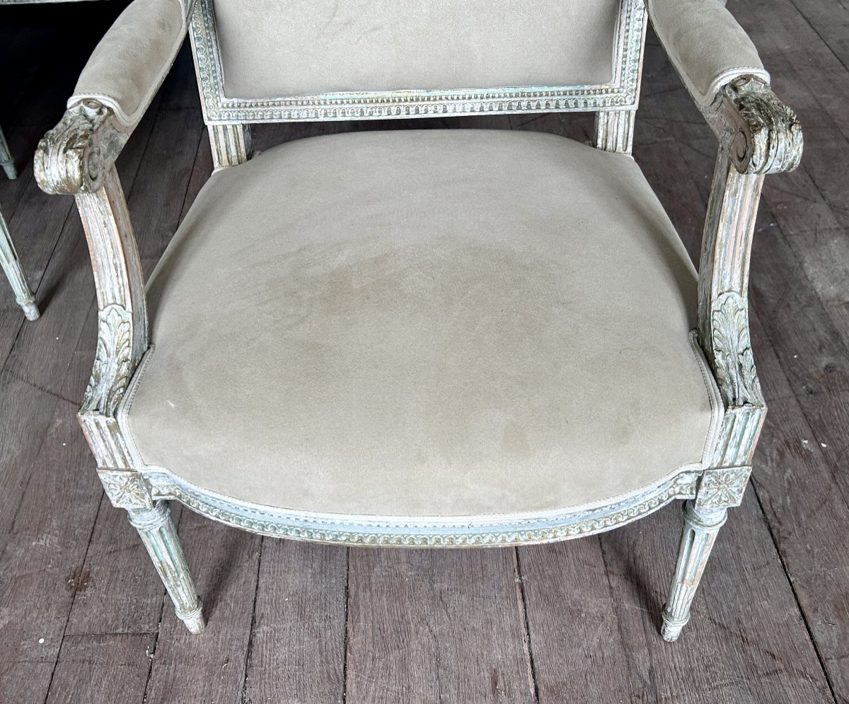 Salon 5 pièces Louis XVI fin XIXe siècle -photo-4